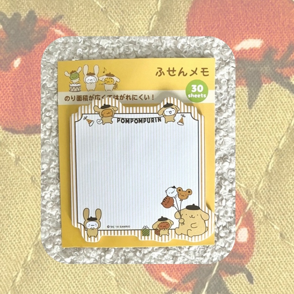 🏷️ PomPomPurin Sanrio yellow kawaii sticky notes